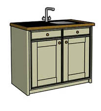Door & drawer sink unit
