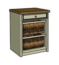 Drawer & wicker baskets  - Click here to view this product